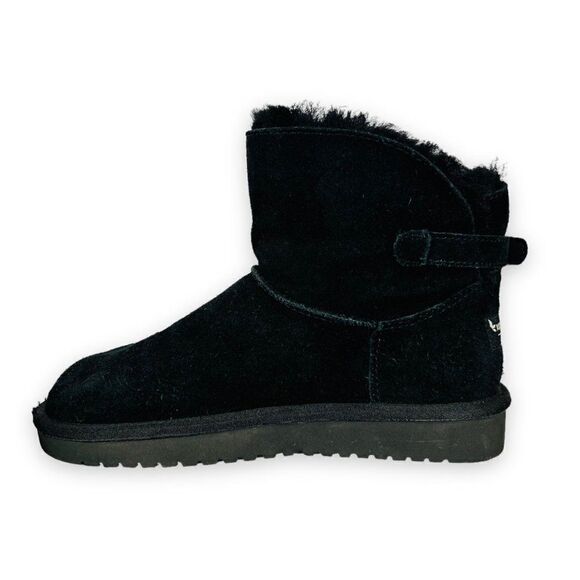 Koolaburra by UGG Remley Mini Suede Boots Black 1105809 Women's 6 - Picture 6 of 10